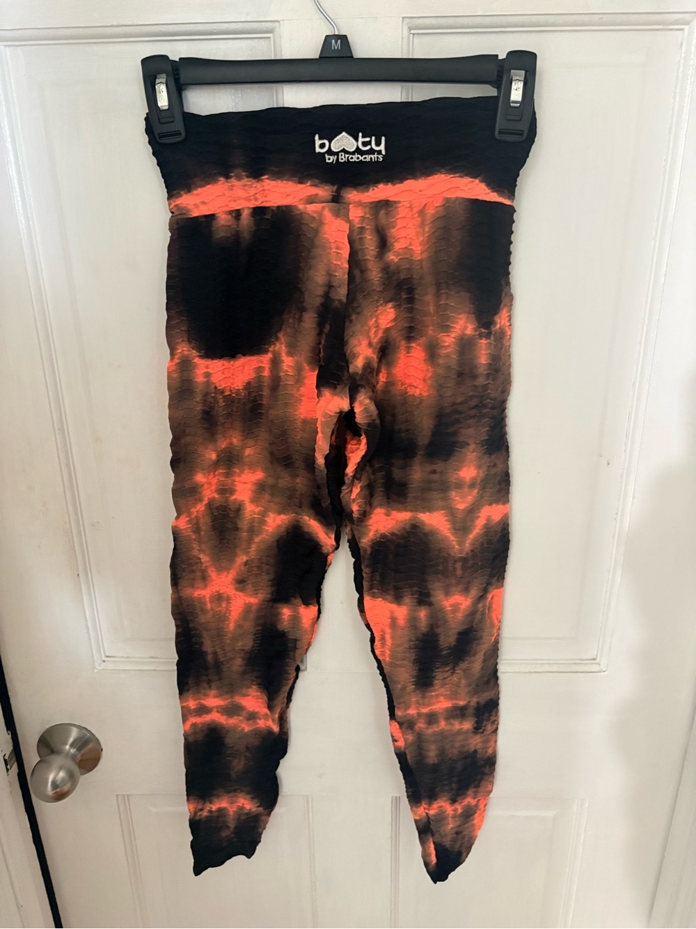 Booty by Brabants Black & Orange Tie-Dye Leggings